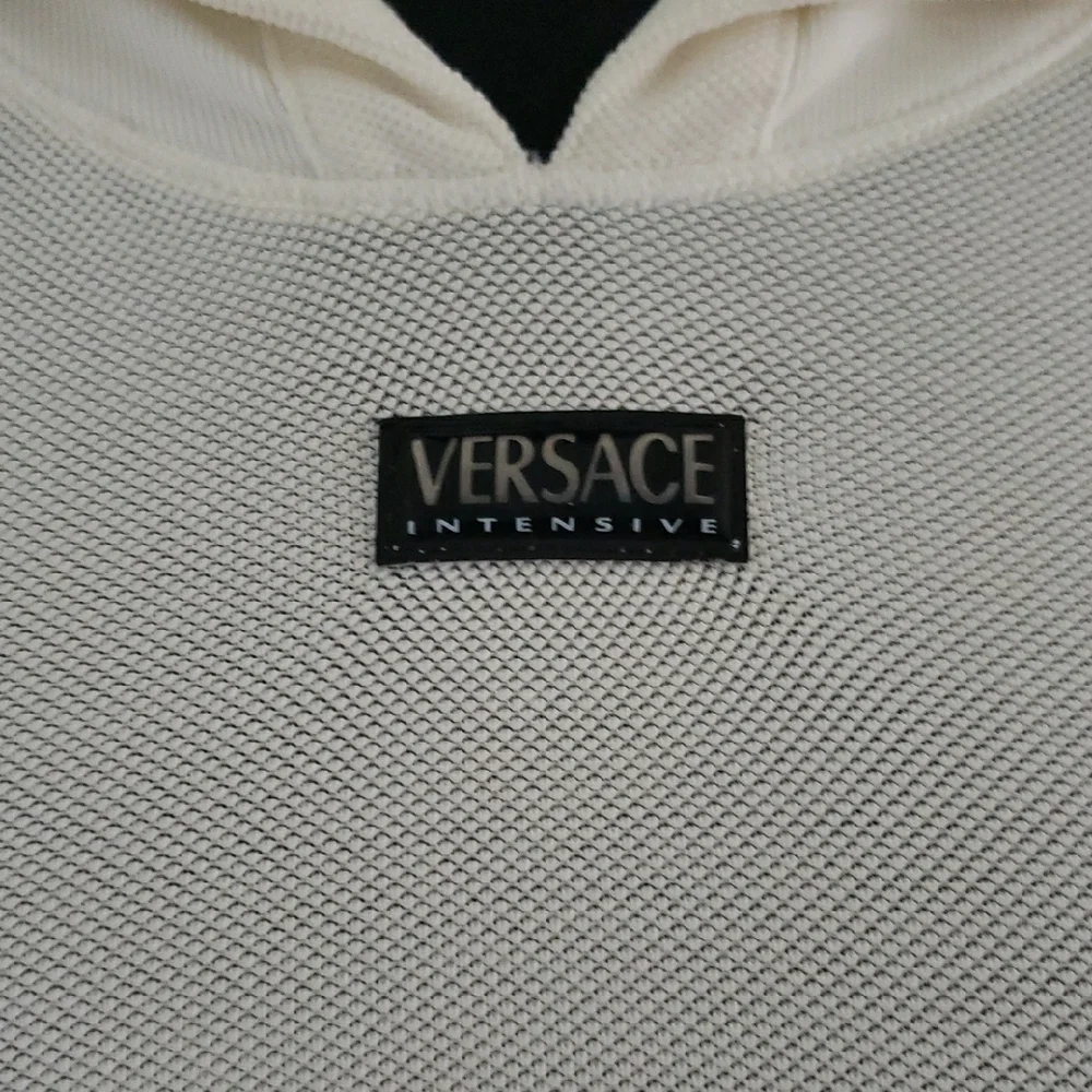 Versace White Sleeveless Crop Tank with Sailor Collar - Picture 2 of 4